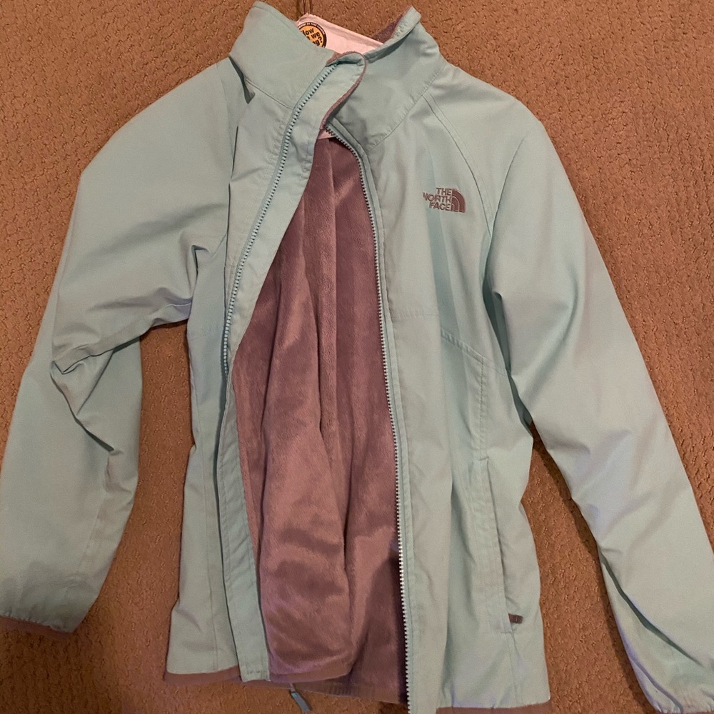 The north face fuzzy windbreaker jacket